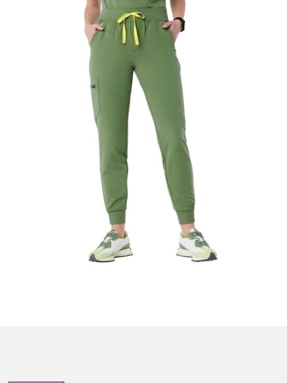 Figs Zamora Fern Green High Waisted Jogger Scrub Pants - Size Large